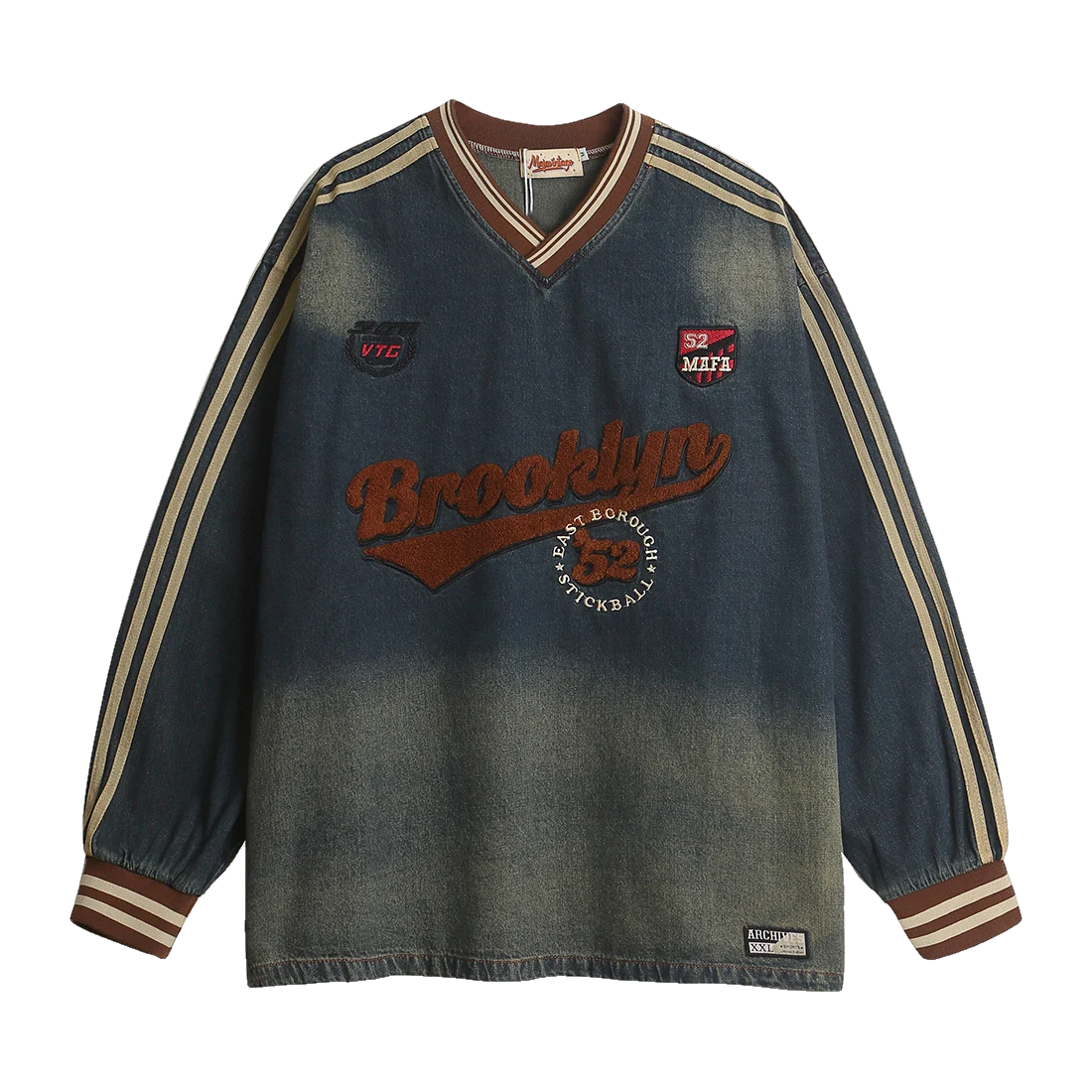 The Americana Heavy Embroidered Denim Hoodie