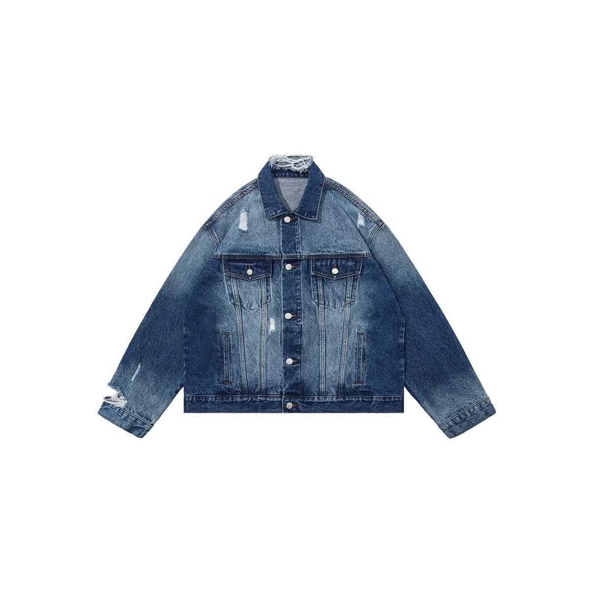 The Vintage Distressed Denim Jacket